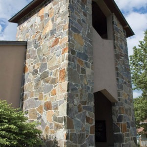 Champlain american granite, mosaic facade on house