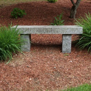 Outdoor bench made out of stanstead granite