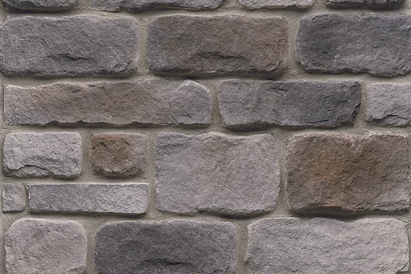 close up of stonecraft cobblestone in grey