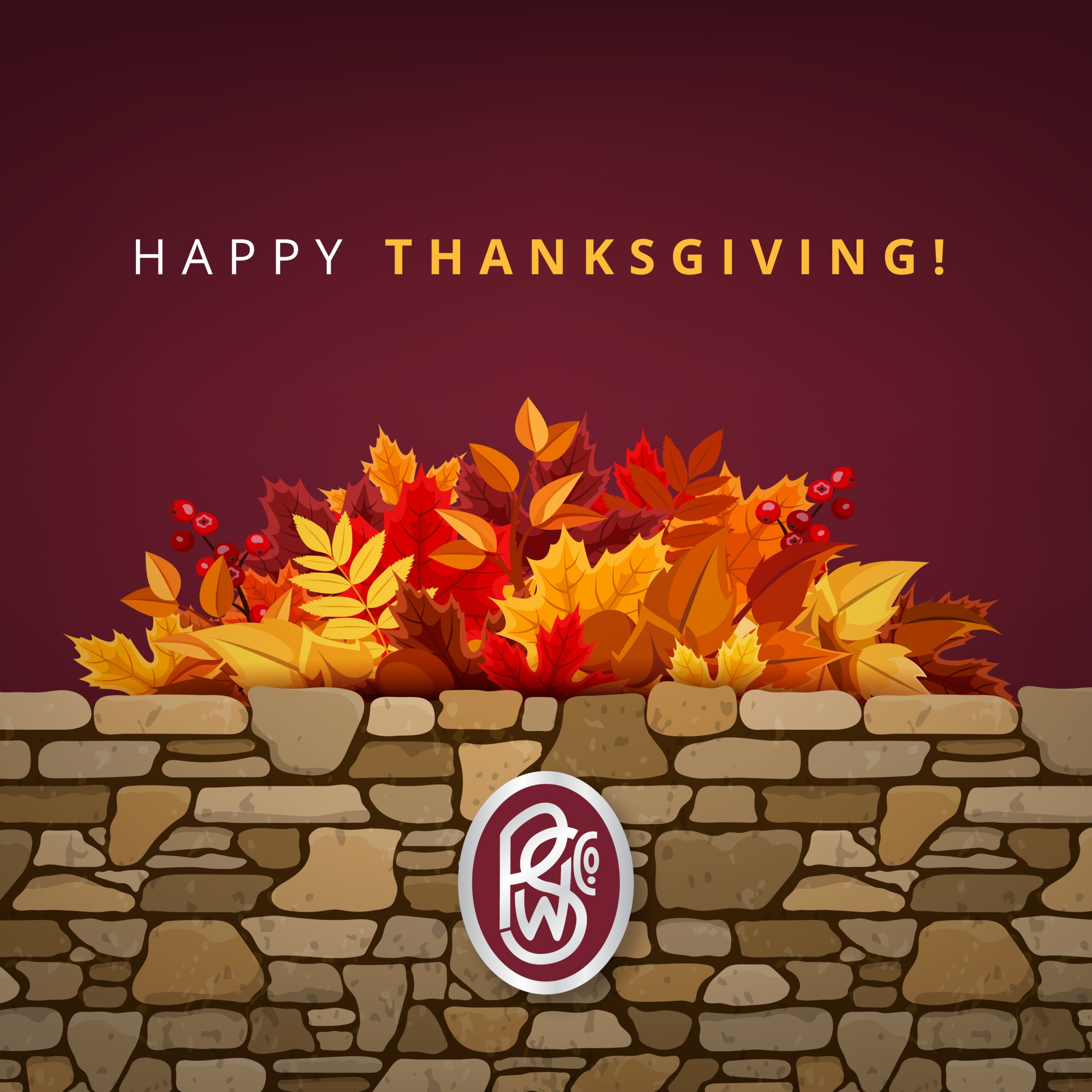thanksgiving graphic with stone wall